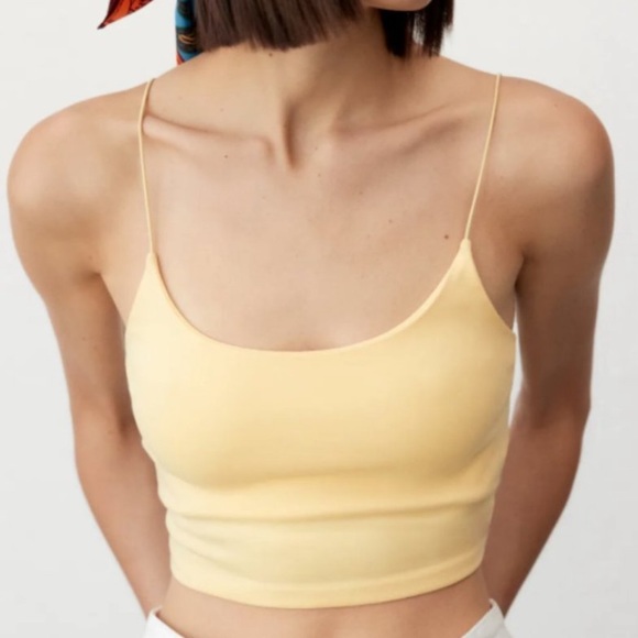 Zara Tops - Zara Yellow Crop Top